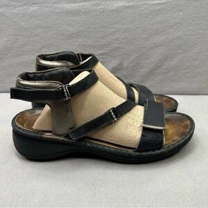 Naot Black and Cream Sandals